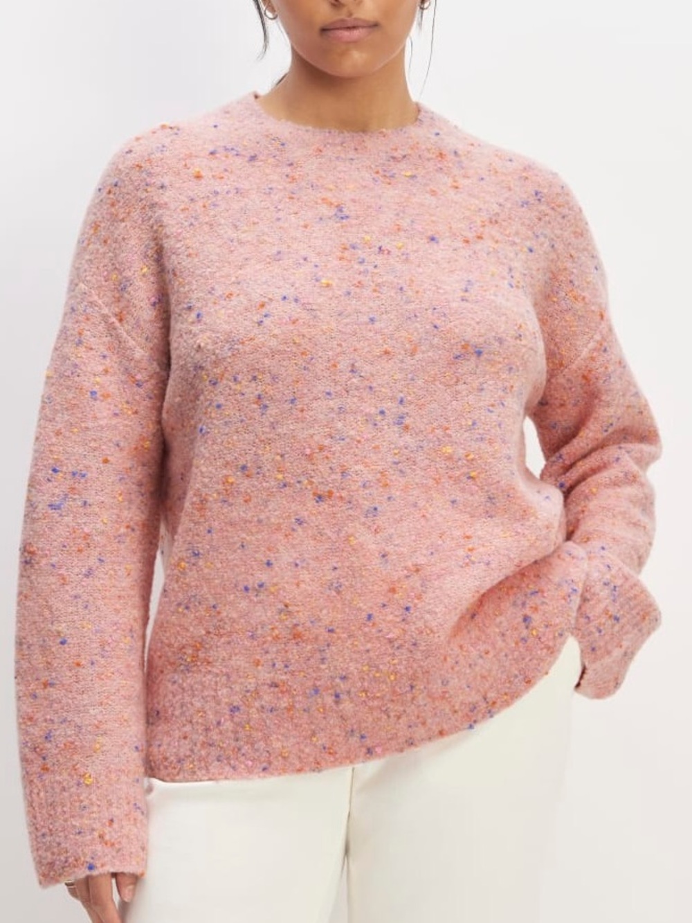 Everlane The Confetti Crew, Pink Multi - Sz M
